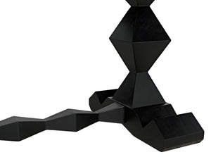 Noir Madeira Dining Table - Hand-Carved Mahogany with Elegant Black Finish for Stylish Gatherings GTAB577HB