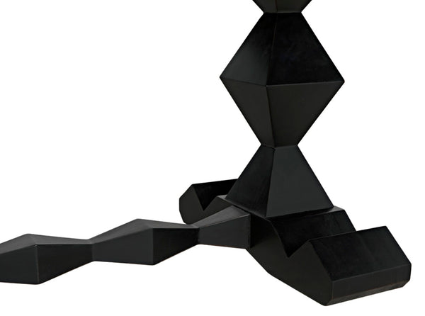 Noir Madeira Dining Table - Hand-Carved Mahogany with Elegant Black Finish for Stylish Gatherings GTAB577HB