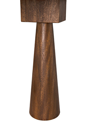 Noir Hybrid Dining Table - Hand-Rubbed Dark Walnut with Geometric Design for Modern Dining & Workspaces GTAB581DW