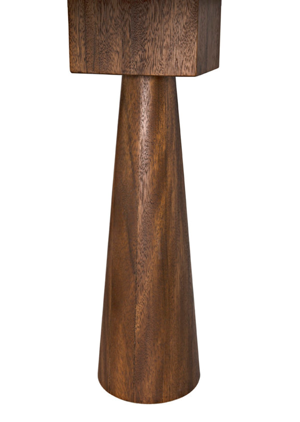 Noir Hybrid Dining Table - Hand-Rubbed Dark Walnut with Geometric Design for Modern Dining & Workspaces GTAB581DW