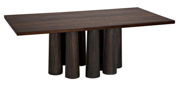 Noir Severity Table - Artisan-Crafted Walnut Dining Table with Modern Elegance and Timeless Design Charm GTAB588