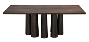 Noir Severity Table - Artisan-Crafted Walnut Dining Table with Modern Elegance and Timeless Design Charm GTAB588