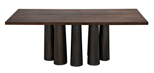 Noir Severity Table - Artisan-Crafted Walnut Dining Table with Modern Elegance and Timeless Design Charm GTAB588