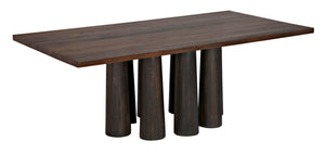 Noir Severity Table - Artisan-Crafted Walnut Dining Table with Modern Elegance and Timeless Design Charm GTAB588