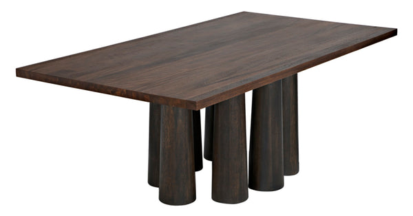 Noir Severity Table - Artisan-Crafted Walnut Dining Table with Modern Elegance and Timeless Design Charm GTAB588