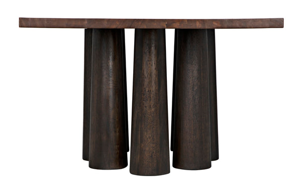 Noir Severity Table - Artisan-Crafted Walnut Dining Table with Modern Elegance and Timeless Design Charm GTAB588