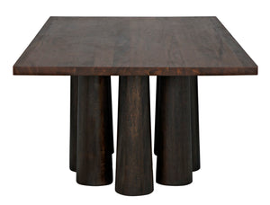 Noir Severity Table - Artisan-Crafted Walnut Dining Table with Modern Elegance and Timeless Design Charm GTAB588
