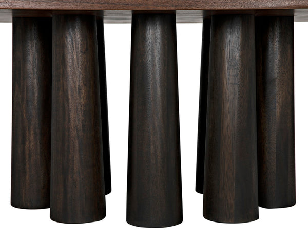 Noir Severity Table - Artisan-Crafted Walnut Dining Table with Modern Elegance and Timeless Design Charm GTAB588