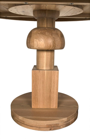 Noir Baron Table in White Oak - Elegant Square Dining Table for Modern & Traditional Interiors, 40" GTAB593WO