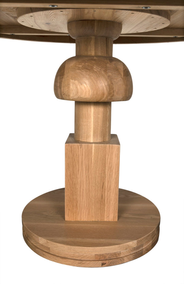 Noir Baron Table in White Oak - Elegant Square Dining Table for Modern & Traditional Interiors, 40" GTAB593WO