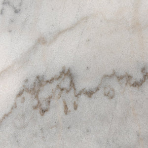 Noir Jman Table 36" - Aged Brass & Bianco Crown Marble, Industrial-Classic Design for Modern Dining Spaces GTAB598AB-36