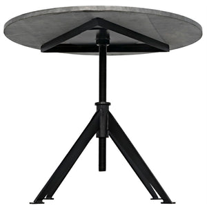 Noir Matilo Adjustable Accent Table - Elegant Marble Top & Sturdy Metal Base for Modern Living Spaces GTAB610-ML