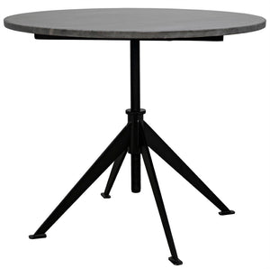 Noir Matilo Adjustable Accent Table - Elegant Marble Top & Sturdy Metal Base for Modern Living Spaces GTAB610-ML