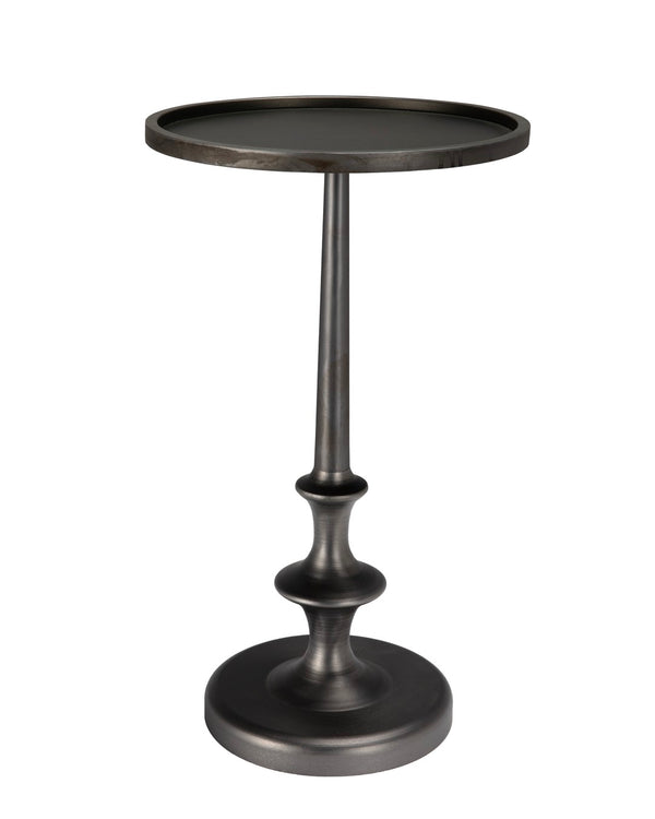 Noir Terni Side Table - Elegant Matte Black Cast Iron Accent Table for Modern & Classic Spaces GTAB634MT