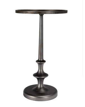 Noir Terni Side Table - Elegant Matte Black Cast Iron Accent Table for Modern & Classic Spaces GTAB634MT
