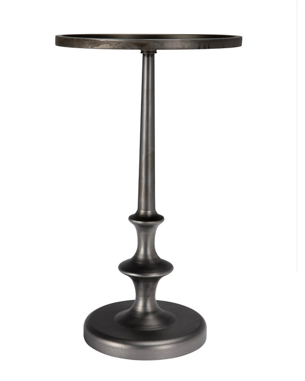 Noir Terni Side Table - Elegant Matte Black Cast Iron Accent Table for Modern & Classic Spaces GTAB634MT