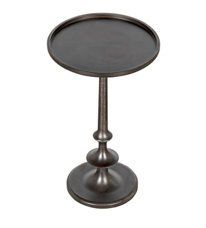 Noir Terni Side Table - Elegant Matte Black Cast Iron Accent Table for Modern & Classic Spaces GTAB634MT