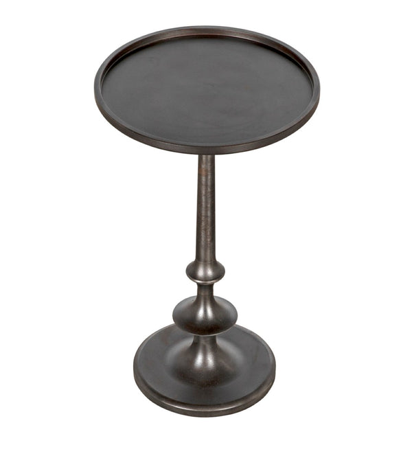 Noir Terni Side Table - Elegant Matte Black Cast Iron Accent Table for Modern & Classic Spaces GTAB634MT
