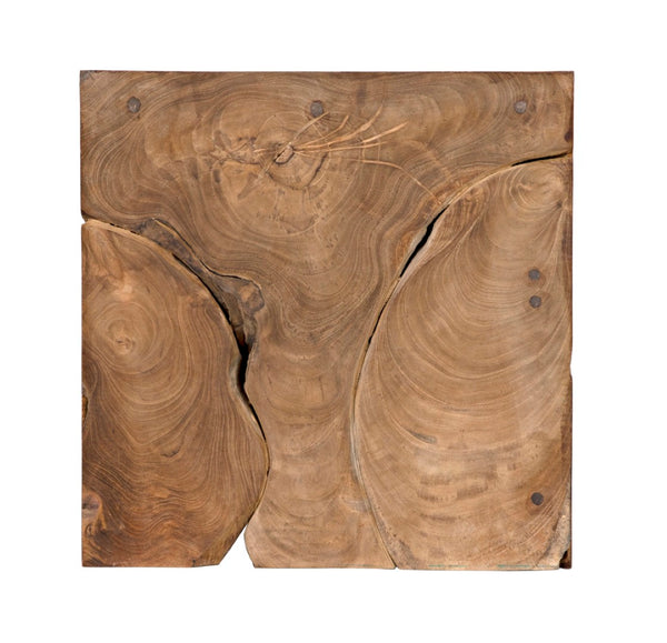 Noir Vert Artisan-Crafted Teak Side Table - Unique Natural Wood Design for Living Rooms & Bedrooms GTAB641