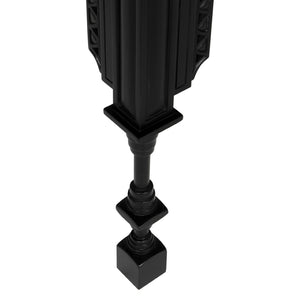 Noir Luxor Hand-Carved Side Table in Hand-Rubbed Black Finish – Timeless Moroccan Charm & Versatility GTAB646HB
