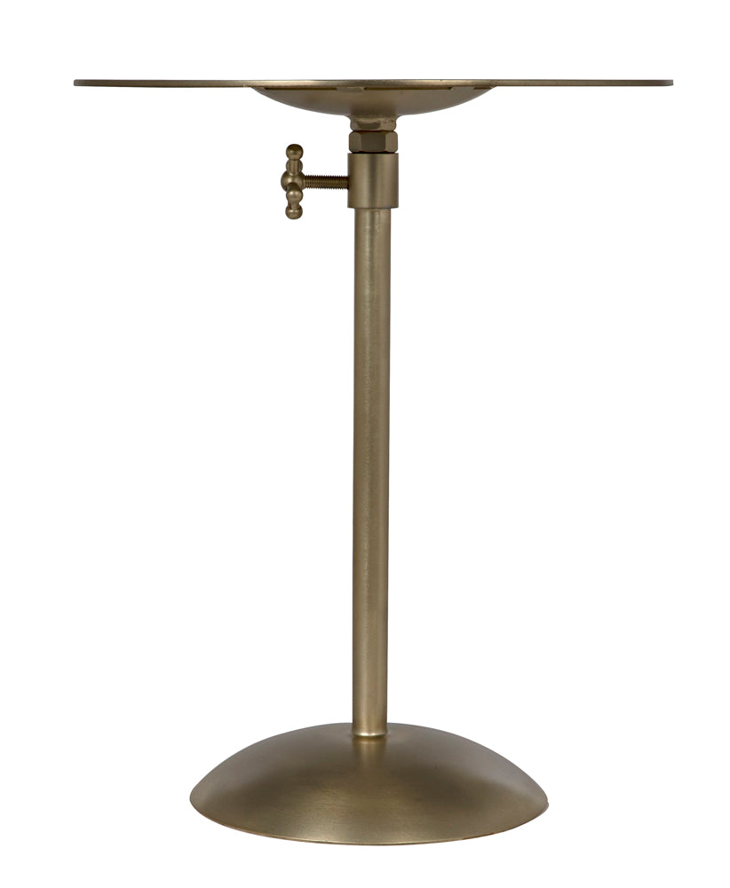 Noir Felix Handcrafted Iron Side Table with Artisan Finish for Modern and Industrial Interiors Antique Brass GTAB654MB