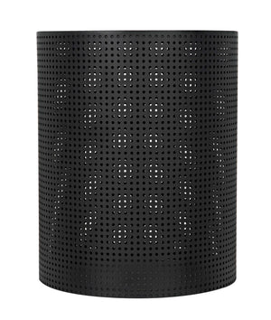 Noir Dixon Side Table - Modern Matte Black Iron Design with Sculptural Perforated Cylinder Elegance Small GTAB669MTB-S