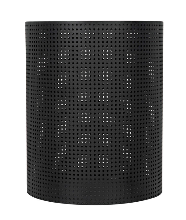 Noir Dixon Side Table - Modern Matte Black Iron Design with Sculptural Perforated Cylinder Elegance Small GTAB669MTB-S