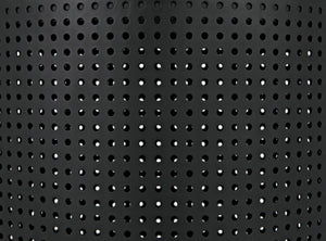 Noir Dixon Side Table - Modern Matte Black Iron Design with Sculptural Perforated Cylinder Elegance Small GTAB669MTB-S