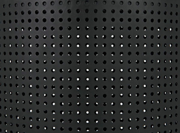 Noir Dixon Side Table - Modern Matte Black Iron Design with Sculptural Perforated Cylinder Elegance Small GTAB669MTB-S