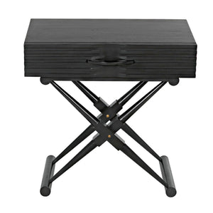 Noir Zanta Hand-Carved Mahogany Side Table - Timeless Artisan Accent for Modern & Traditional Decor Pale GTAB671P