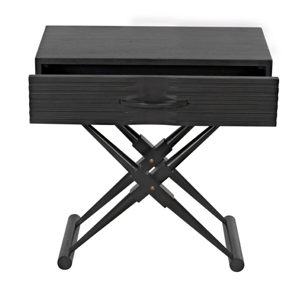 Noir Zanta Hand-Carved Mahogany Side Table - Timeless Artisan Accent for Modern & Traditional Decor Pale GTAB671P