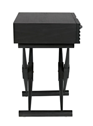Noir Zanta Hand-Carved Mahogany Side Table - Timeless Artisan Accent for Modern & Traditional Decor Pale GTAB671P