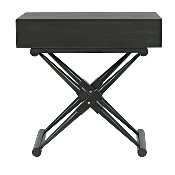 Noir Zanta Hand-Carved Mahogany Side Table - Timeless Artisan Accent for Modern & Traditional Decor Pale GTAB671P