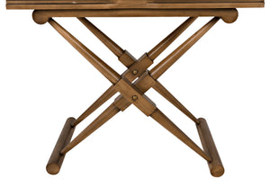 Noir Zanta Hand-Carved Mahogany Side Table - Timeless Artisan Accent for Modern & Traditional Decor Saddle Brown GTAB671SB