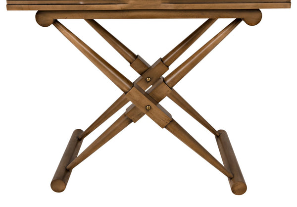 Noir Zanta Hand-Carved Mahogany Side Table - Timeless Artisan Accent for Modern & Traditional Decor Saddle Brown GTAB671SB