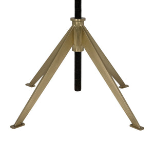 Noir Edith Adjustable Side Table with Bianco Crown Marble Top for Modern and Mid-Century Spaces Antique Brass | Large GTAB679MB-L