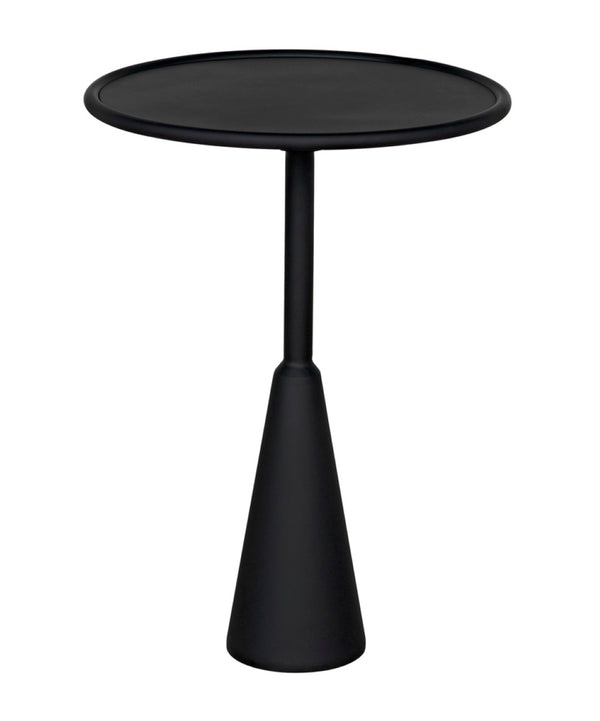 Noir Hiro Side Table - Handcrafted Industrial Accent for Modern Interiors, Lightweight and Durable Design Matte Black GTAB690MTB