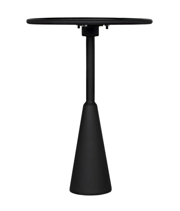 Noir Hiro Side Table - Handcrafted Industrial Accent for Modern Interiors, Lightweight and Durable Design Matte Black GTAB690MTB