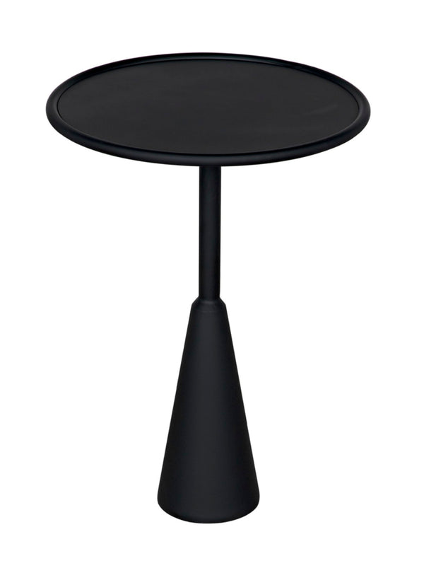 Noir Hiro Side Table - Handcrafted Industrial Accent for Modern Interiors, Lightweight and Durable Design Matte Black GTAB690MTB