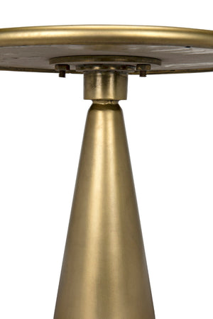 Noir Hiro Short Side Table - Handcrafted Antique Brass Accent Table for Modern & Transitional Spaces GTAB695MB