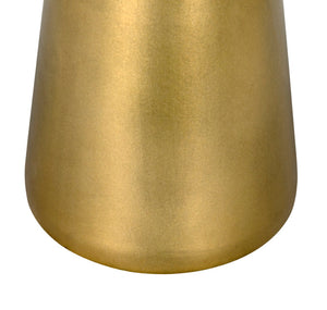 Noir Hiro Short Side Table - Handcrafted Antique Brass Accent Table for Modern & Transitional Spaces GTAB695MB