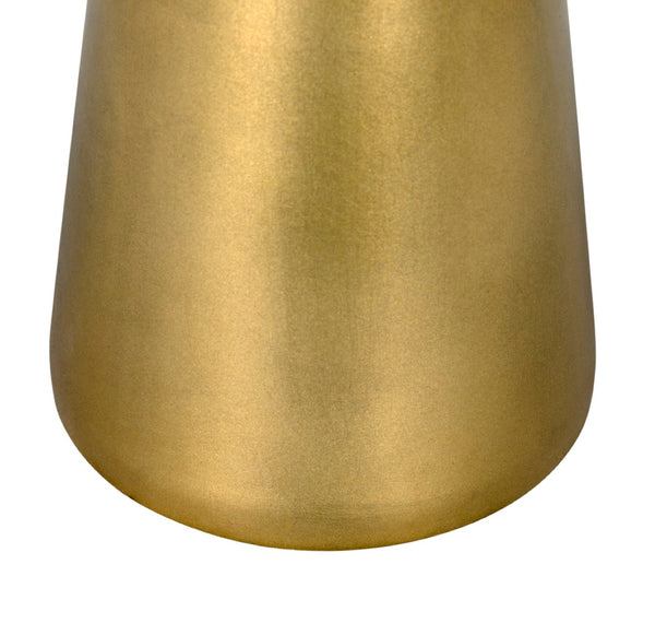 Noir Hiro Short Side Table - Handcrafted Antique Brass Accent Table for Modern & Transitional Spaces GTAB695MB