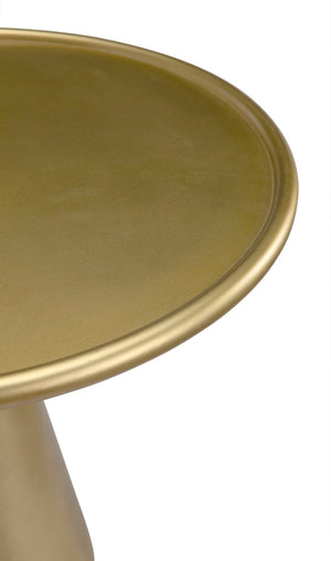 Noir Hiro Short Side Table - Handcrafted Antique Brass Accent Table for Modern & Transitional Spaces GTAB695MB