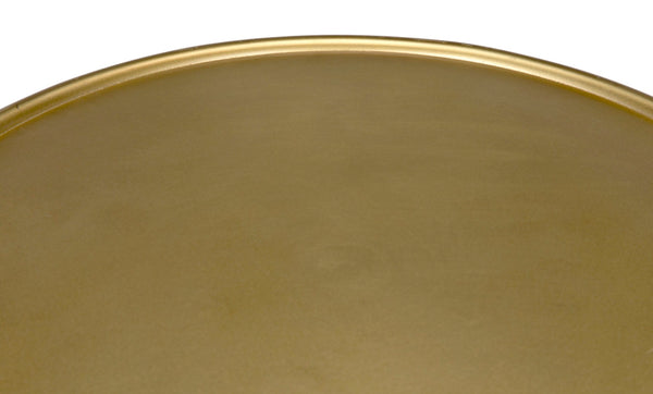 Noir Hiro Short Side Table - Handcrafted Antique Brass Accent Table for Modern & Transitional Spaces GTAB695MB