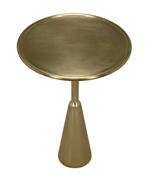 Noir Hiro Side Table - Handcrafted Industrial Accent for Modern Interiors, Lightweight and Durable Design Antique Brass GTAB696MB