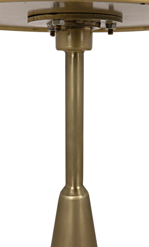 Noir Hiro Side Table - Handcrafted Industrial Accent for Modern Interiors, Lightweight and Durable Design Antique Brass GTAB696MB