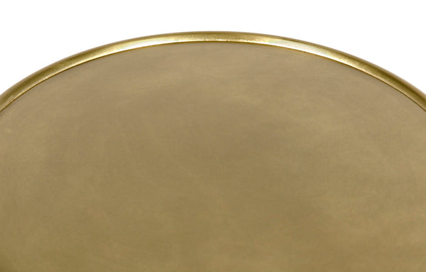 Noir Hiro Side Table - Handcrafted Industrial Accent for Modern Interiors, Lightweight and Durable Design Antique Brass GTAB696MB