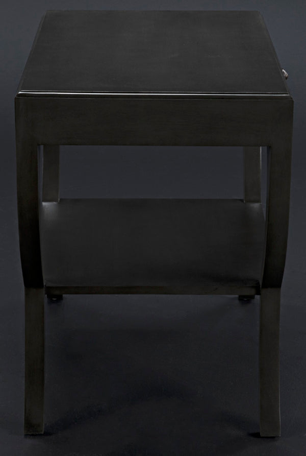 Noir Maude Side Table - Modern Minimalism Meets Classic Craft with Elegant Storage and Brass Accents Pale GTAB711P