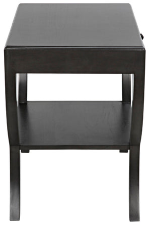 Noir Maude Side Table - Modern Minimalism Meets Classic Craft with Elegant Storage and Brass Accents Pale GTAB711P
