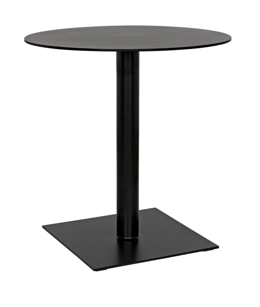 Noir Mies Black Iron Side Table - Artisan-Crafted, Stylishly Minimalist Design for Modern Interiors GTAB774MTB